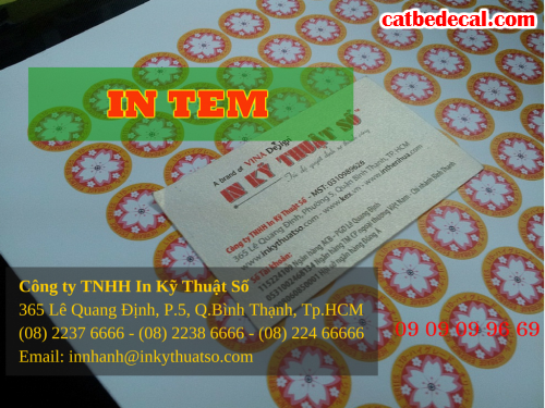 In tem niêm phong tại HCM với Công ty TNHH In Kỹ Thuật Số - Digital Printing