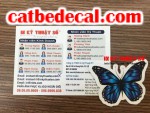 In tag giấy hình bướm làm thẻ treo, cắt bế decal giá rẻ